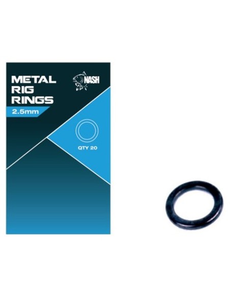 Nash microanillas metal rig rings 2.5mm 20unds