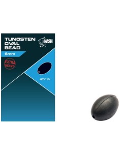 Nash tungsten oval bead 6mm 10unds