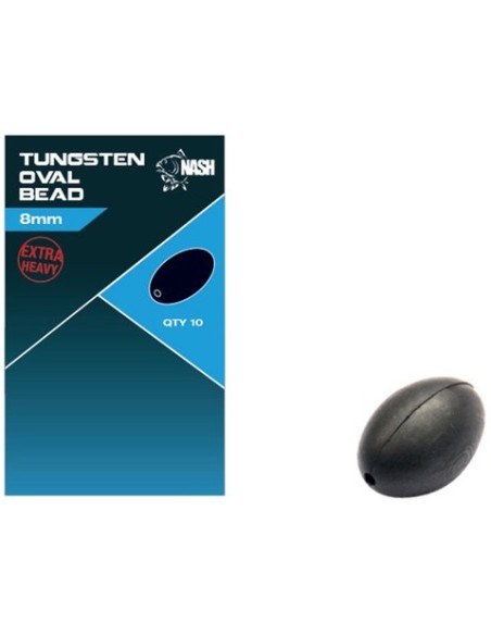 Nash tungsten oval leadcore bead 8mm 10unds