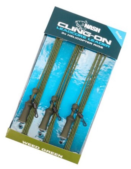 Nash leadcore montado helicopter weed green 3unds