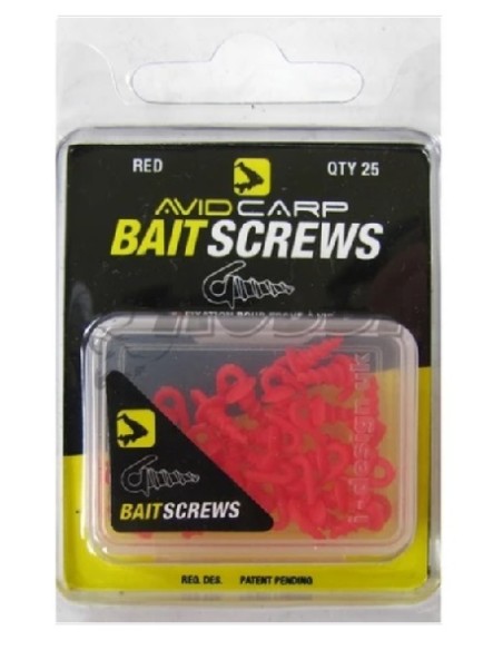 Avidcarp  bait screws rojos 25unds
