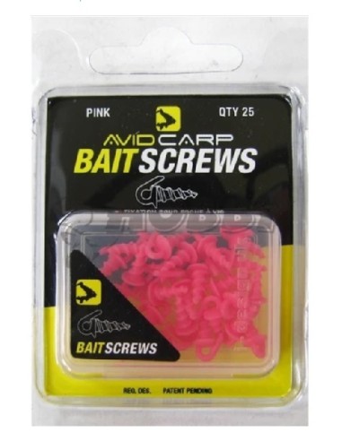 Avidcarp bait screws rosa 25 uds.