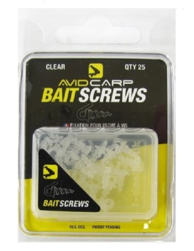 Avidcarp bait screws transparente 25 uds.