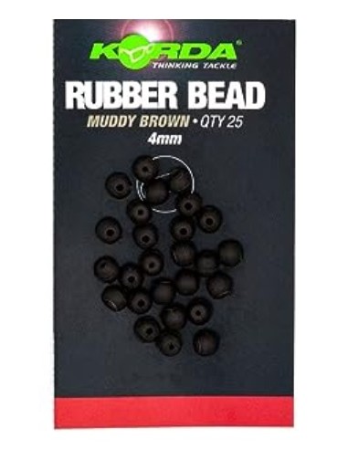 Korda perlas bead brown 4mm 25unds