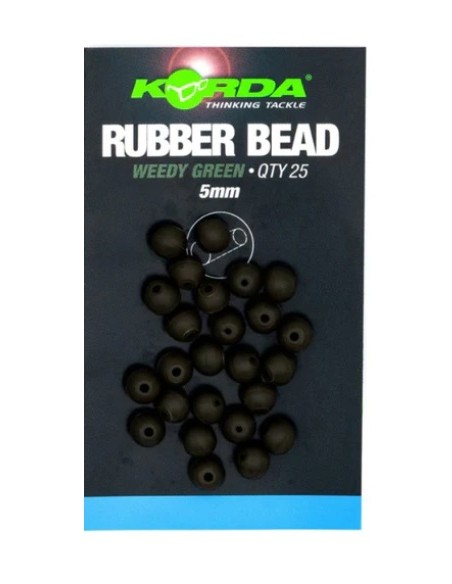 Korda perlas bead green 5mm 25unds