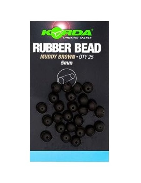 Korda perlas bead brown 5mm 25unds