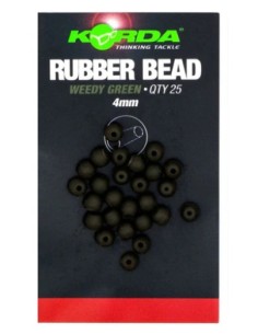 Korda perlas bead green 4mm 25unds