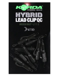 Korda QC hybrid lead clip weed silt 8 unds
