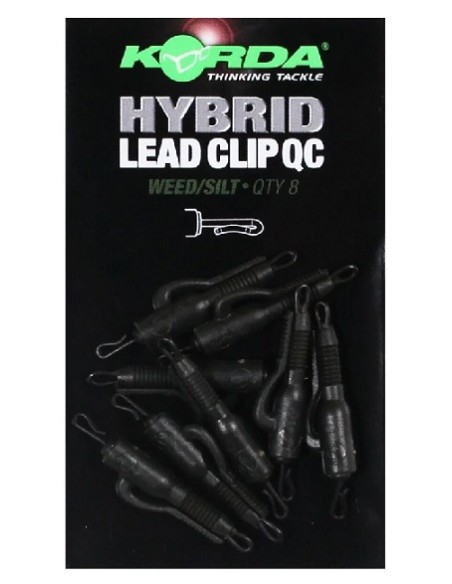 Korda QC hybrid lead clip weed silt 8 unds