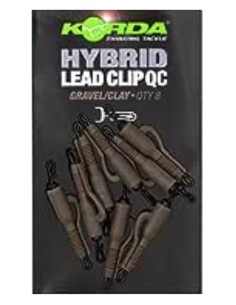 Korda qc hybrid lead clip gravel clay 8 unds
