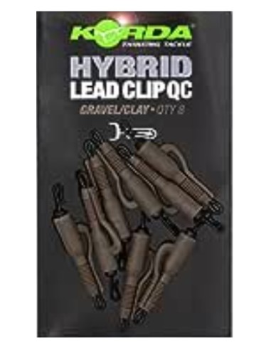 Korda qc hybrid lead clip gravel clay 8 unds