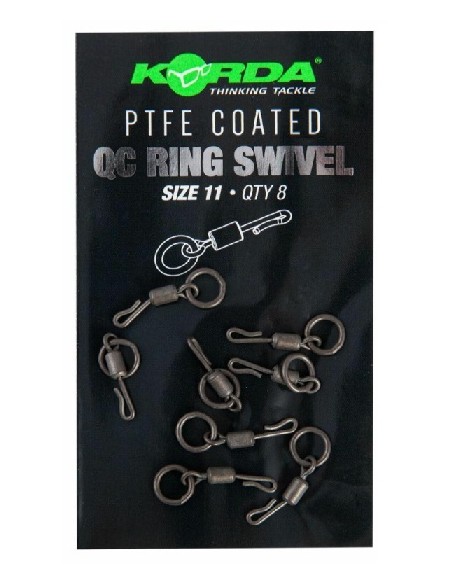 Korda PTFE qc ring swivel nº11 8unds