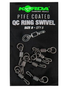 Korda PTFE qc ring swivel nº8 8unds