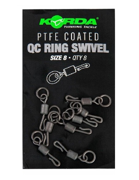 Korda PTFE qc ring swivel nº8 8unds