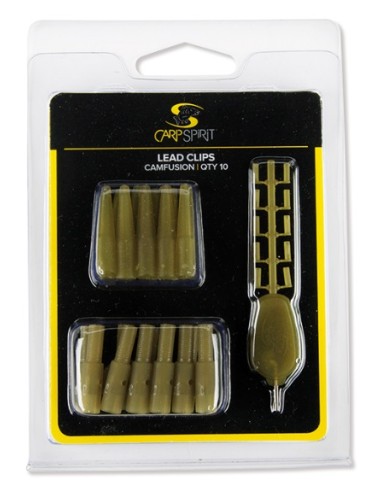 Carp spirit lead clips camfusion pack 10 sets