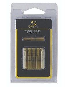 Carp spirit lead clip metalic weed green10unds