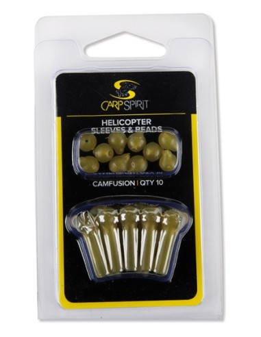 Carp spirit kit helicopter sleeves beads camo 10 set