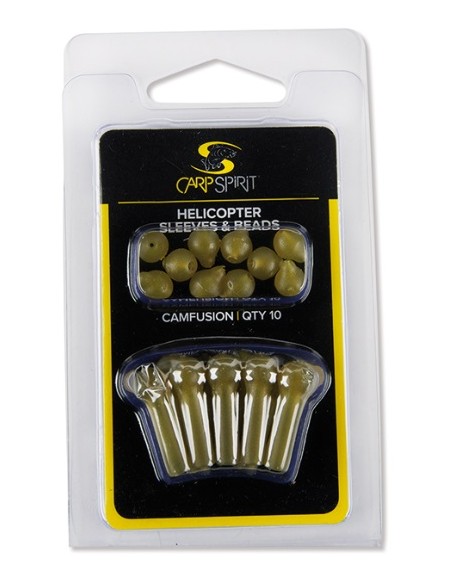 Carp spirit kit helicopter sleeves beads camo 10 set