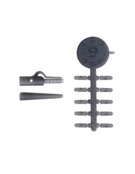 ESP kit adjustable lead clips negro 15 piezas + 2.5m sinking tub