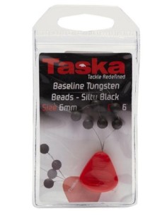Taska tungsten solid bead black 4mm 10unds