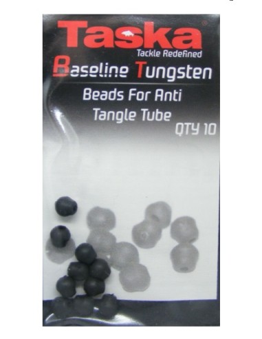 Taska tungsten bead for antitangle black 10unds