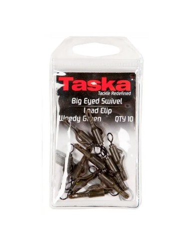 Taska Big Eyed Swivel Lead Clip verde 10unds