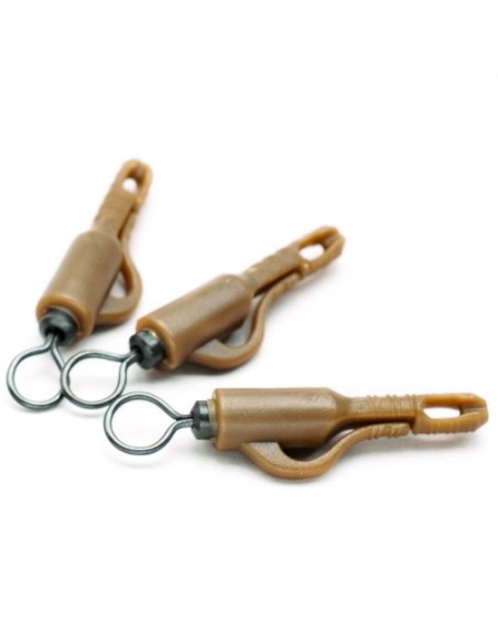 Taska Big Eyed Swivel Lead Clip marron 10unds