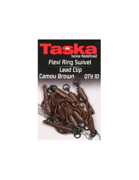 Taska Flexi Ring Swivel Lead Clip marron 10unds