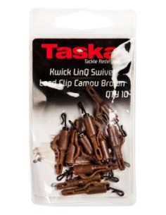 Taska kwick linq swivel lead clip marron 10unds