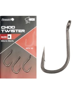 Nash NEW anzuelo chod twister nº8 10unds