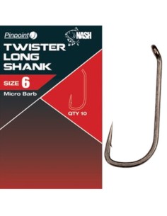 Nash NEW anzuelo twister long shank nº4 10unds
