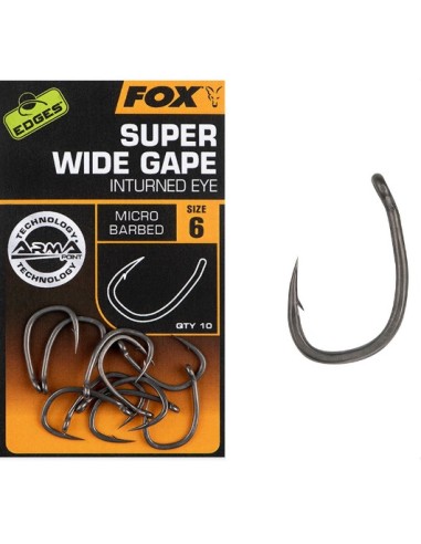 fox super wide gape inturned eye nº5 10unds