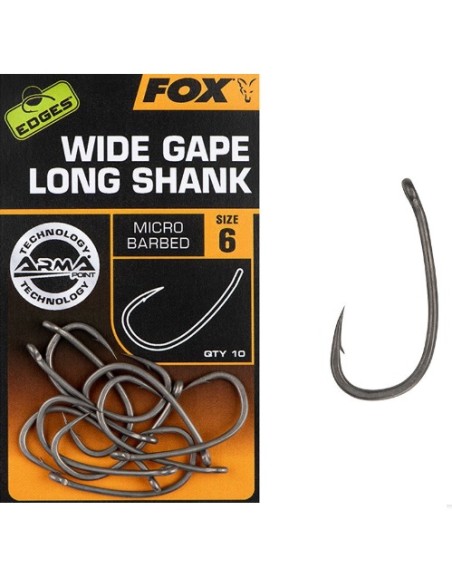 fox wide gape long shank nº7 10unds