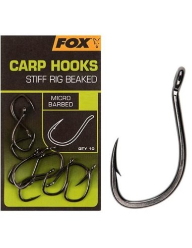 Fox hook carp stiff rig beaked nº4 10unds