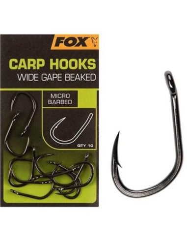 Fox hook carp wide gape nº4 10unds