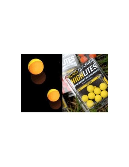 Avid carp pop-up highlites 10mm amarillos 8unds