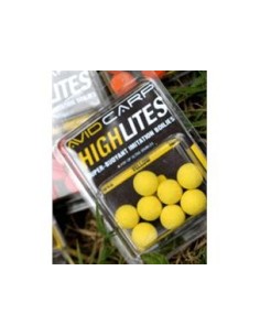 Avid carp pop-up highlites 10mm amarillos 8unds 2