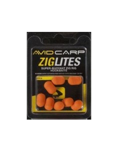 Avid carp pop-up zig-lites dumbell  12mm naranja 8unds