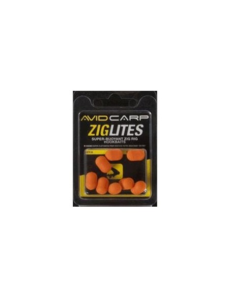 Avid carp pop-up zig-lites dumbell  12mm naranja 8unds