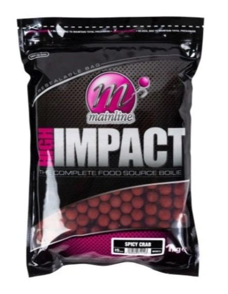 Mainline impact boilies spicy crab 15mm 1kg