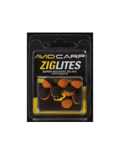 Avid carp pop-up zig-lites boilie 10mm negro-naranja 8unds