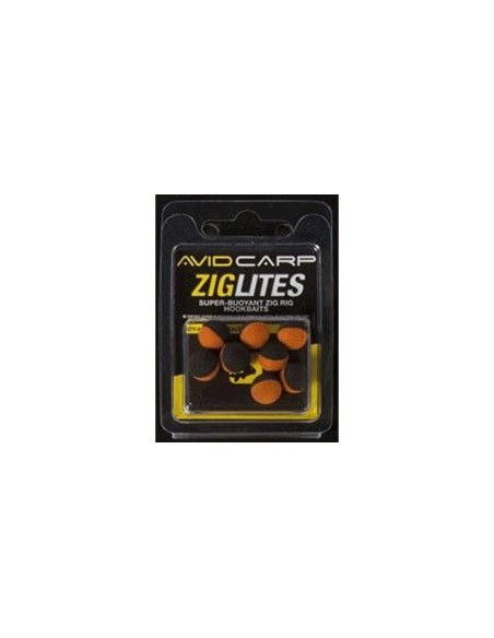 Avid carp pop-up zig-lites boilie 10mm negro-naranja 8unds