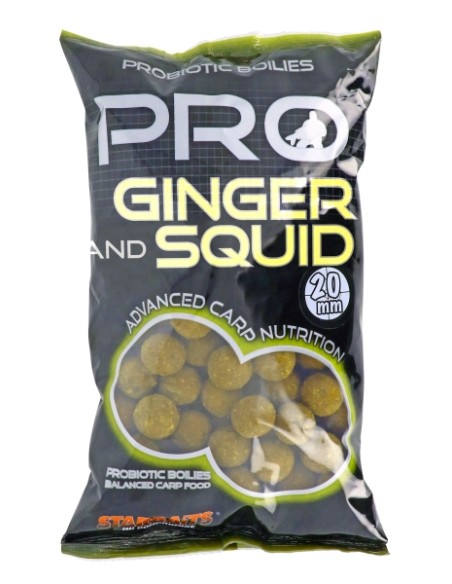 Starbaits probiotic ginger squid 20mm 1kg