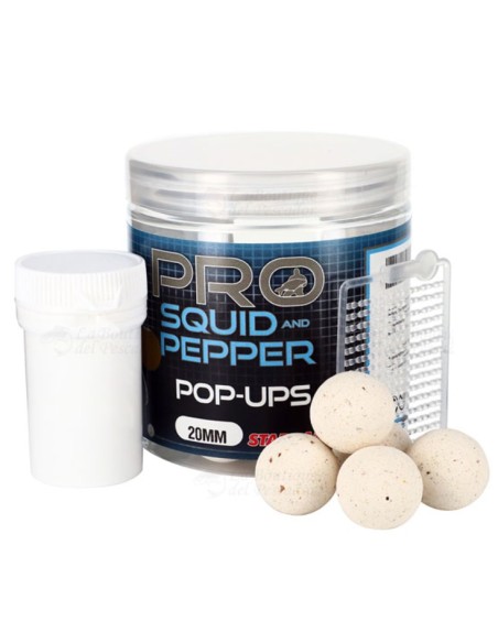 Starbaits pop-ups fluro squid pepper 14mm