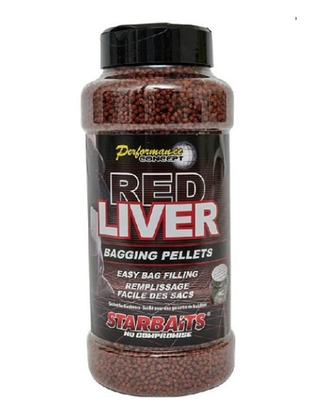 Starbaits bagging pellets red liver 700gr