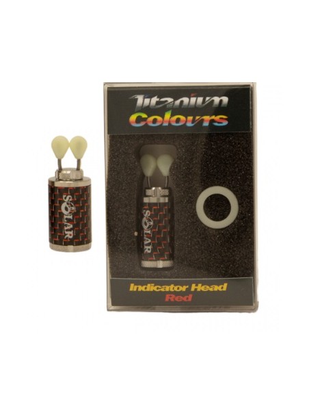 Solar large carbon head indicator rojo