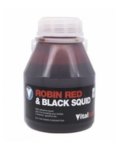 Vital baits dip robin red & black squid 250ml