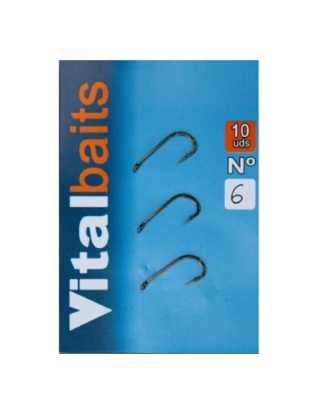 Vital baits longshank acero nº2 10unds