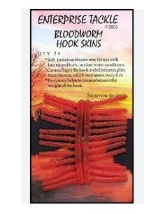 Entreprise bloodworm hook skins 24uds