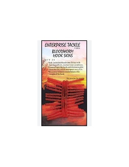 Entreprise bloodworm hook skins 24uds